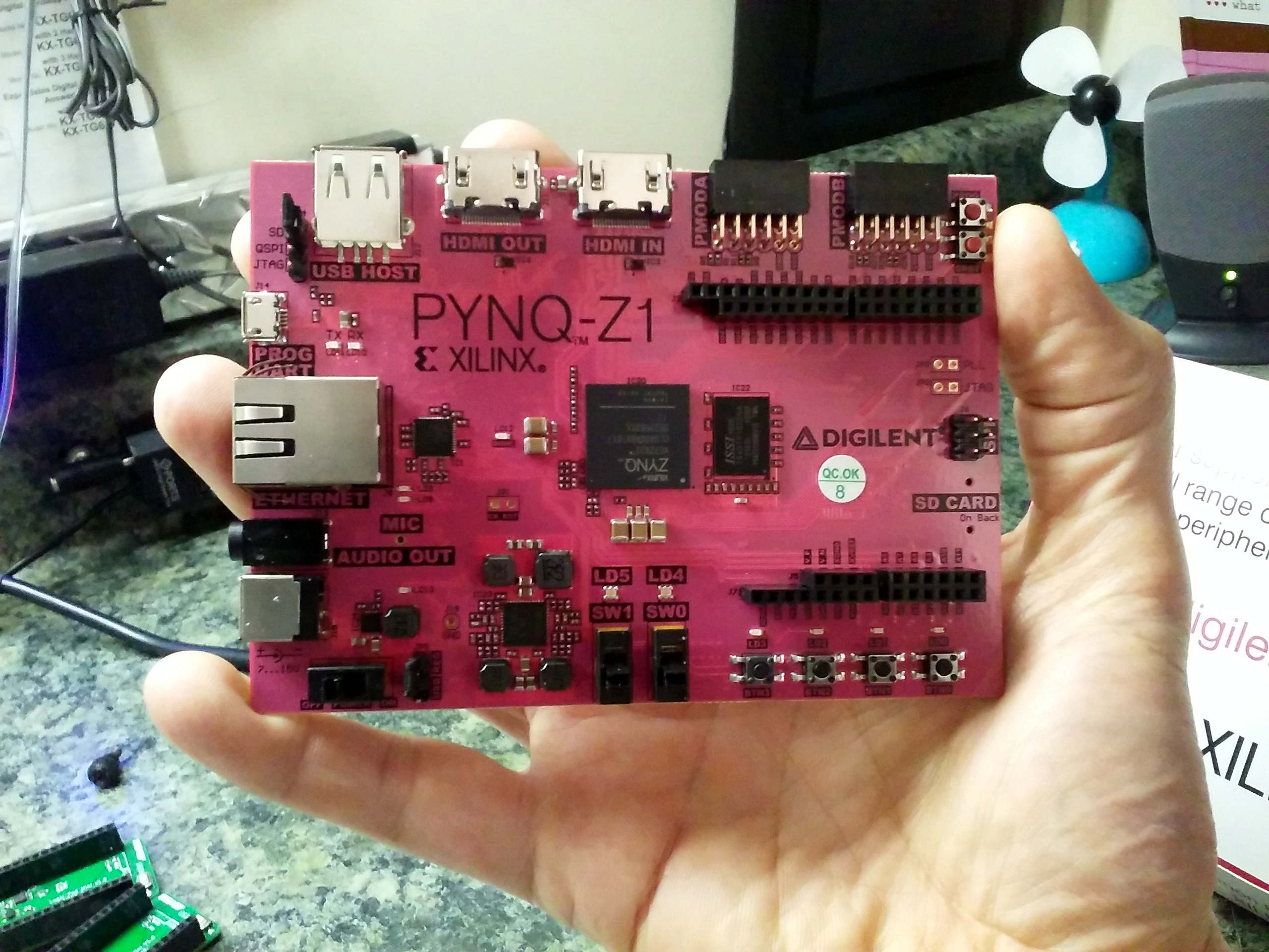 A PYNQ board.