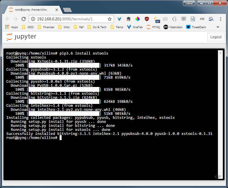 PYNQ downloading a Python module.