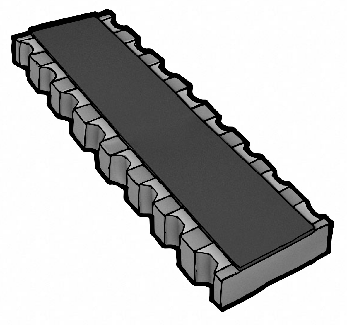 An eight-resistor array.