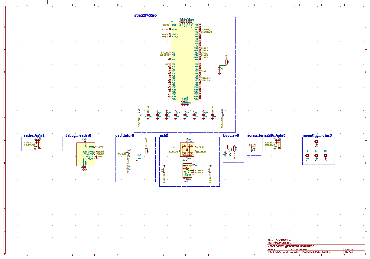 STM32 microcontroller schematic by Shane Mattner.