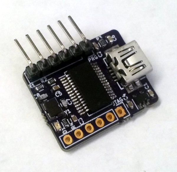 Assembled USB-to-JTAG board.